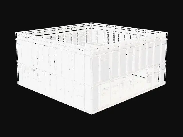 3D model for modern glass building, steel frame structure, transparent facade, minimal design, open and bright, contemporary architecture, realistic 3D