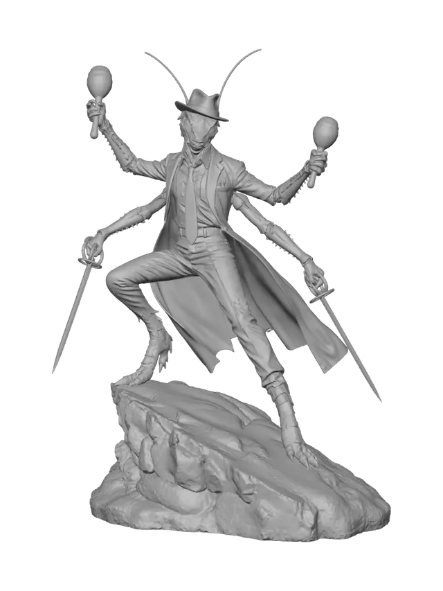 3D model for Moonlit Mantis Duelist
