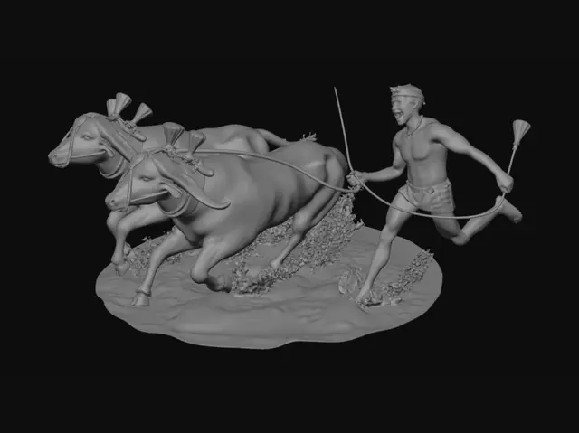 3D model for The Runaway Oxen