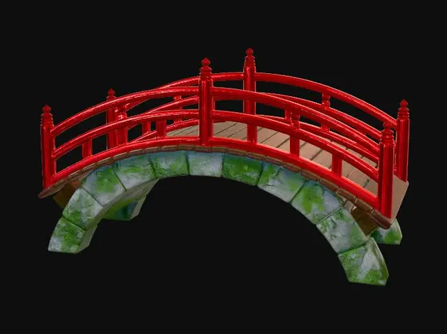 3D model for 风格化日本桥梁