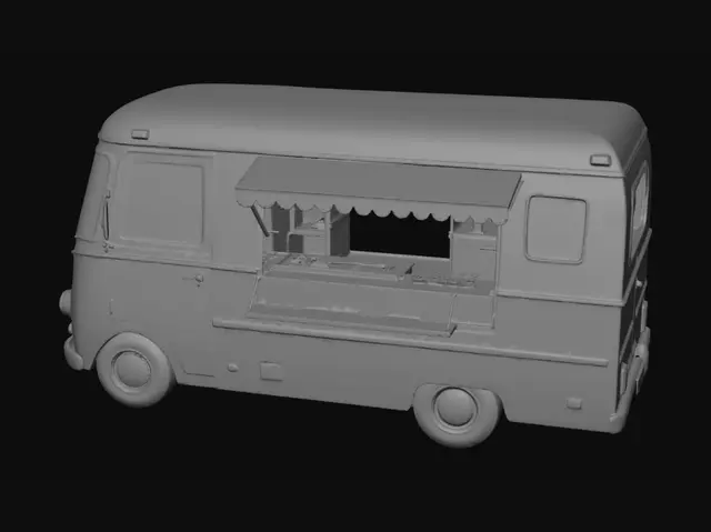 3D model for 风格化巴士改造餐车