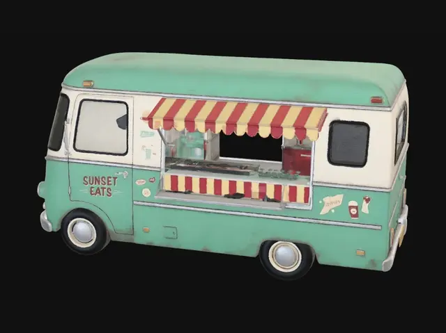 3D model for 风格化巴士改造餐车