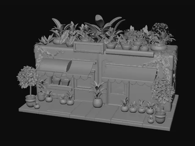 3D model for 风格化城市街景绿植