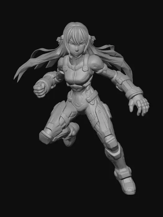 3D model for 风格化人物，拳皇库拉