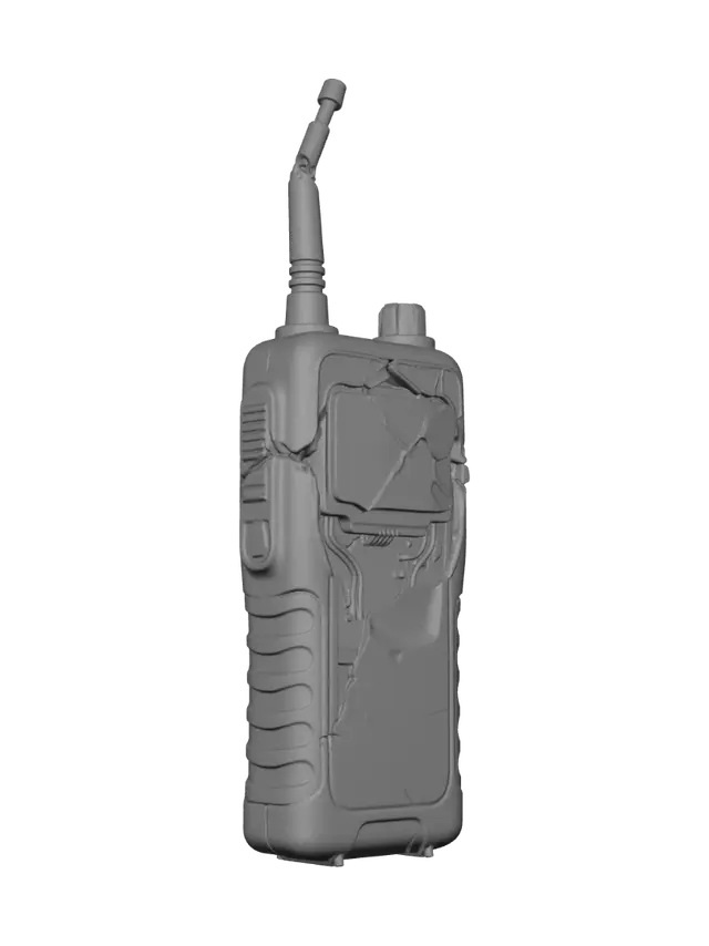3D model for 折断的对讲机，超真实渲染