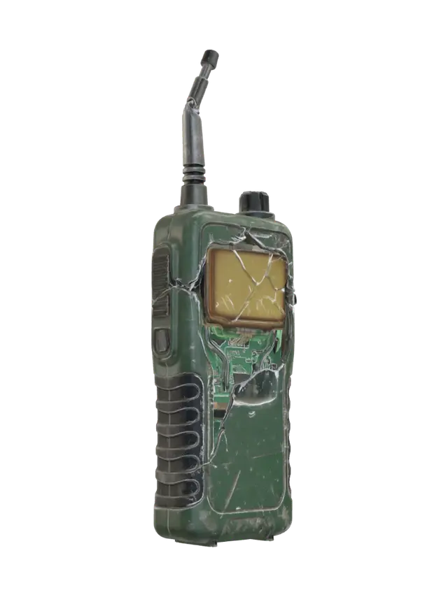 3D model for 折断的对讲机，超真实渲染