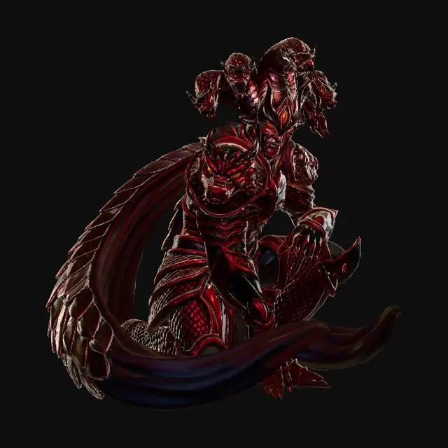 3D model for 风格化人物，拳皇大蛇