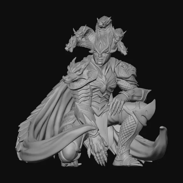3D model for 风格化人物，拳皇大蛇