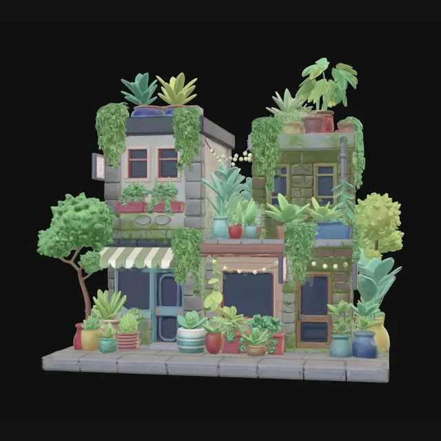 3D model for 风格化城市街景绿植