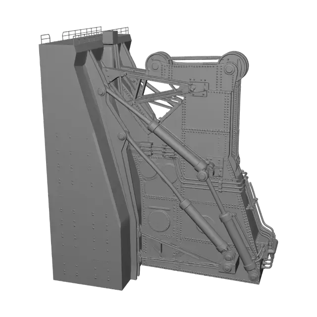 3D model for 水坝支撑机械墙面