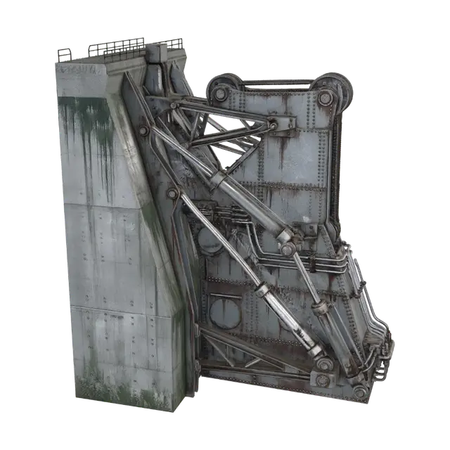 3D model for 水坝支撑机械墙面