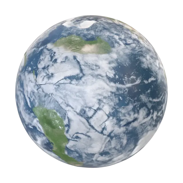 超真实渲染星球 - Orbit 3D model, vytvořený pomocí AI