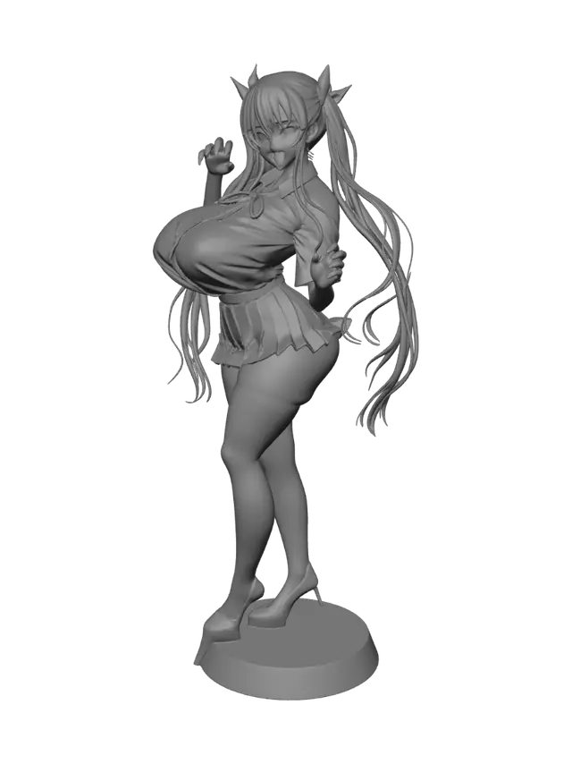 3D model for Blonde in a School Uniform