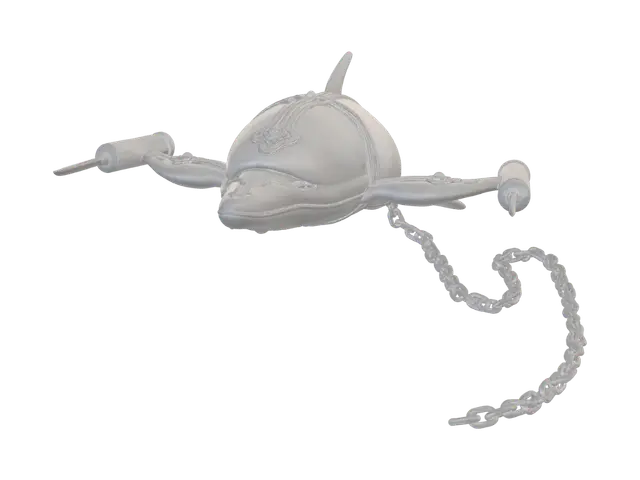 Dolphin Character - Backplate 的 AI 生成 3D 模型