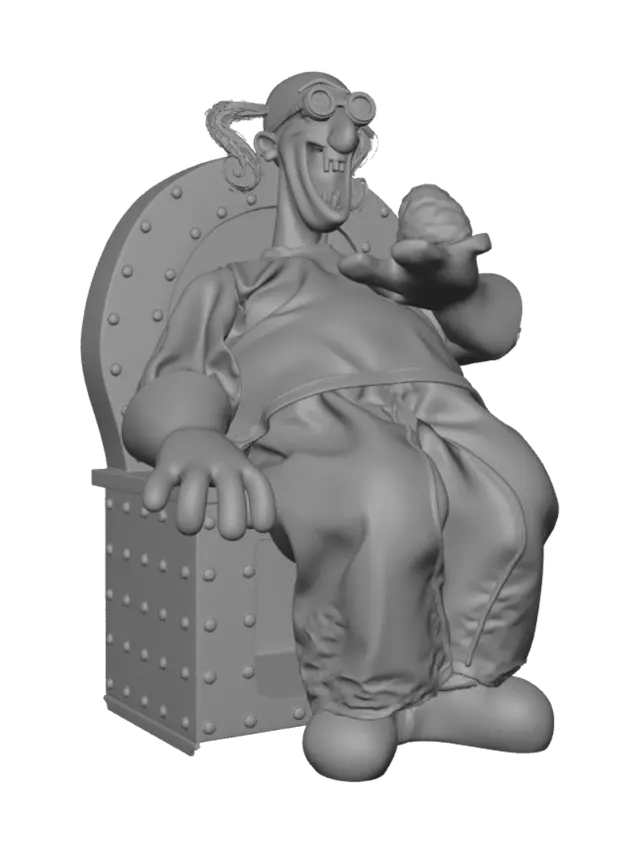 3D model for Creepy Mad Scientist Puppet