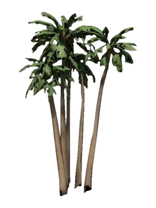 group of palm trees - Vacation 3D model, vytvořený pomocí AI