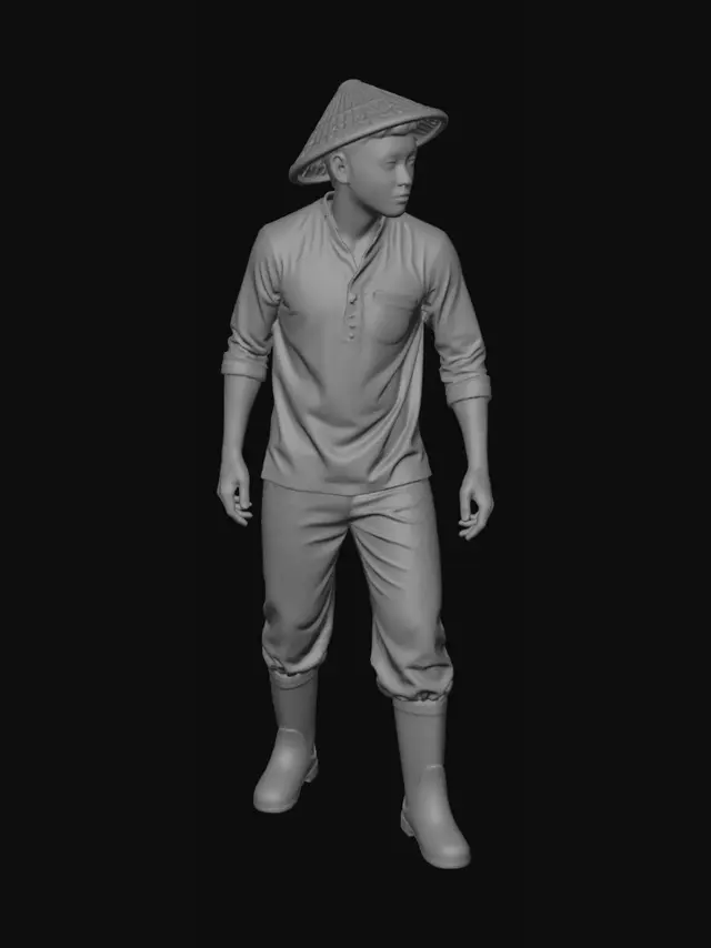 3D model for Conical Hat Farmer