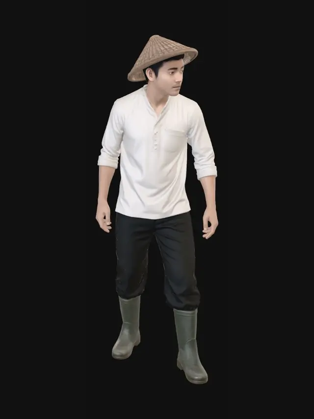 3D model for Conical Hat Farmer