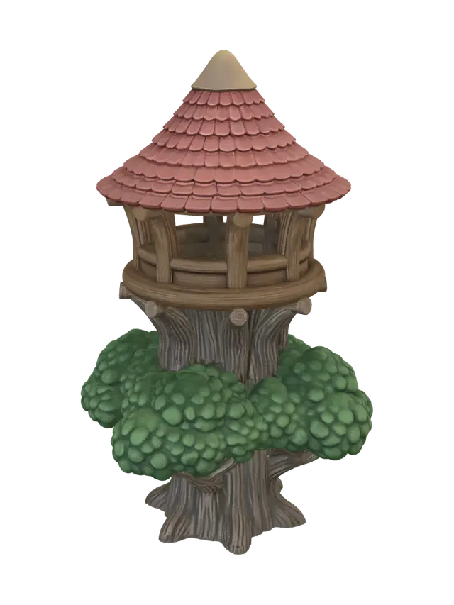 Tower in the Clouds - Towering 3D model, vytvořený pomocí AI