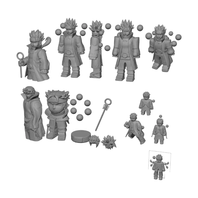 3D model for Sage of Six Paths Naruto - Playable Character Design