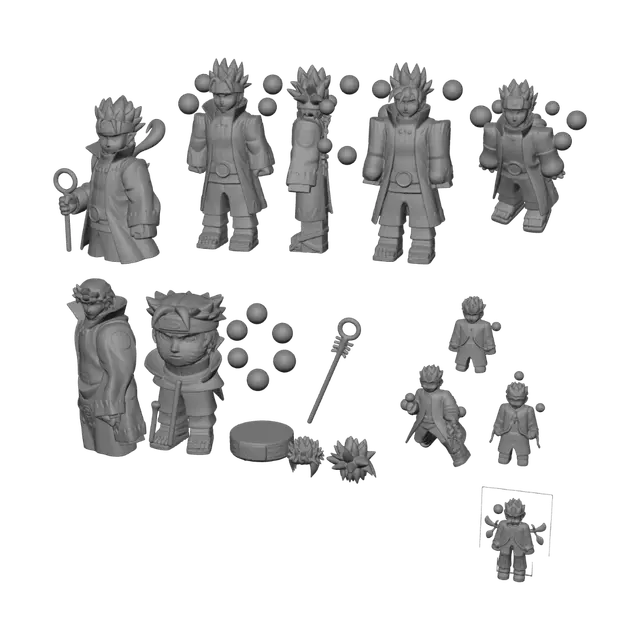 3D model for Sage of Six Paths Naruto - Playable Character Design