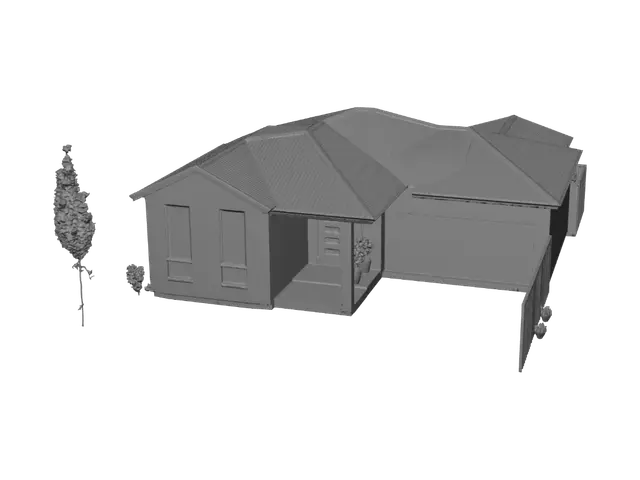 3D model for Monochrome Modern Home
