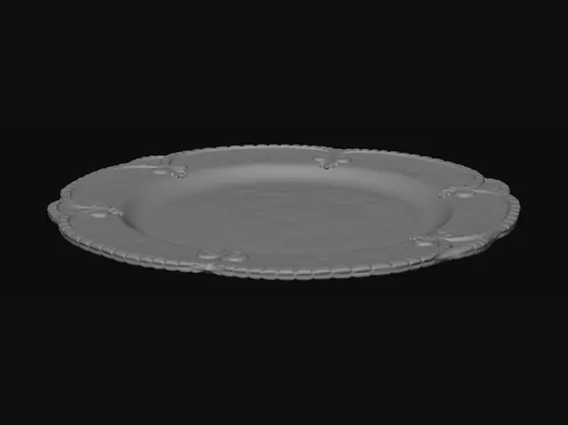 3D model for Ornate White Charger Plate