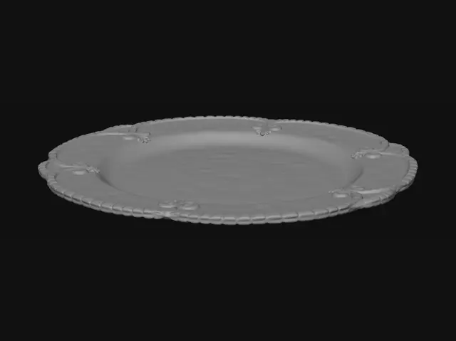 3D model for Ornate White Charger Plate