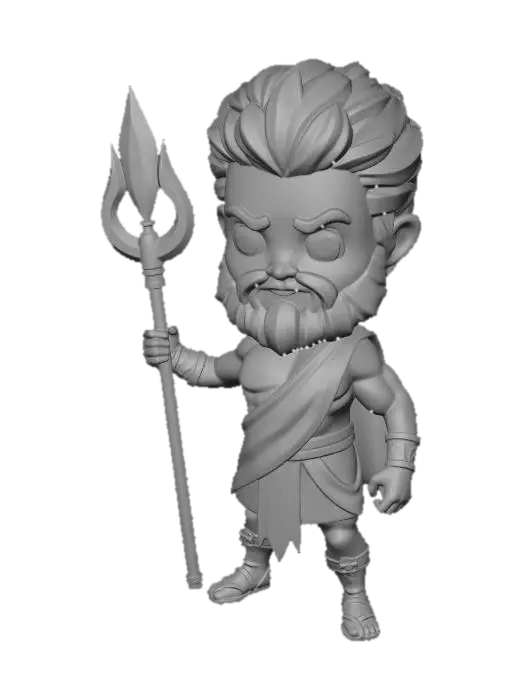 3D model for Poseidon the Trident Bearer