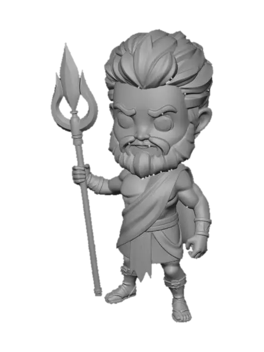 3D model for Poseidon the Trident Bearer