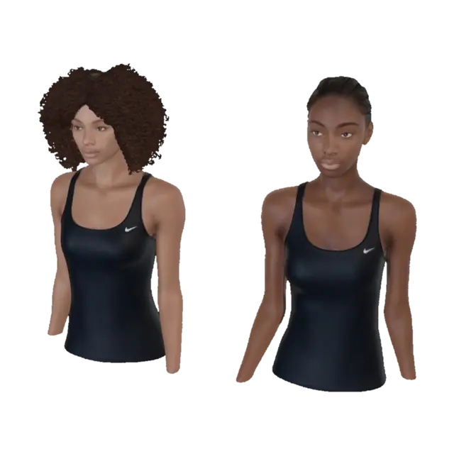 3D model for Two Athletes in Tank Tops