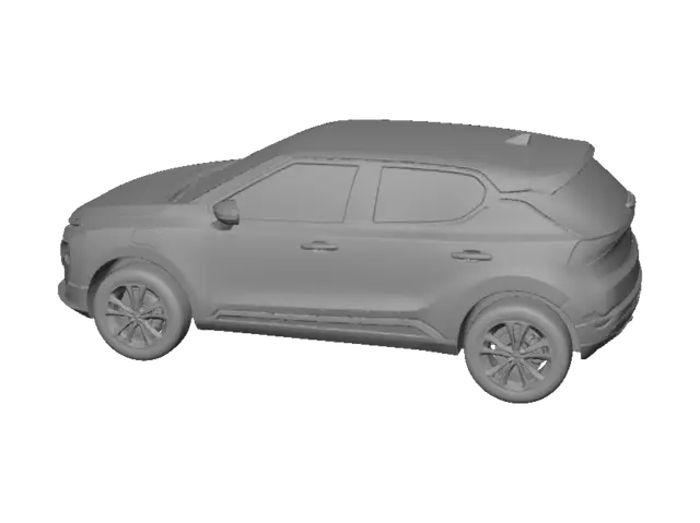 3D model for White SUV on white background