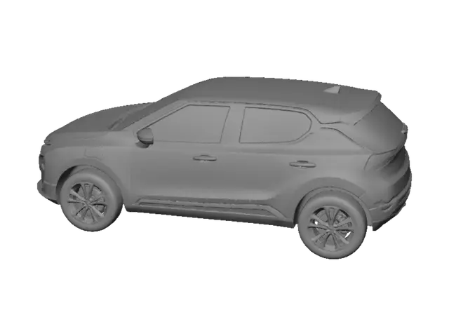 3D model for White SUV on white background