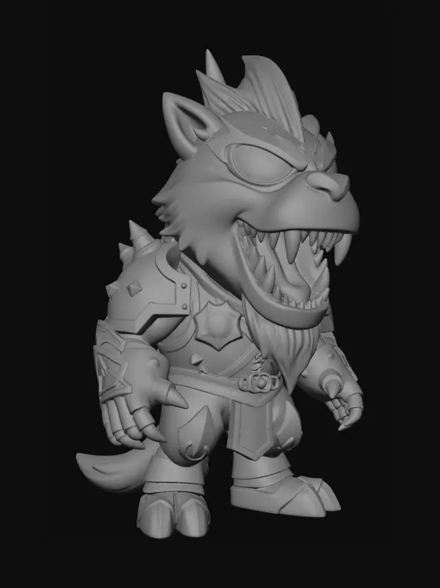 3D model for a roaring roblox pet in armor