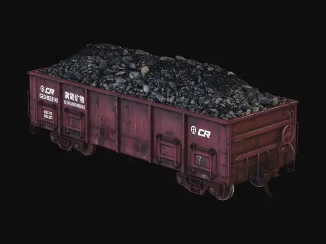3D model for Rusty Coal Wagon