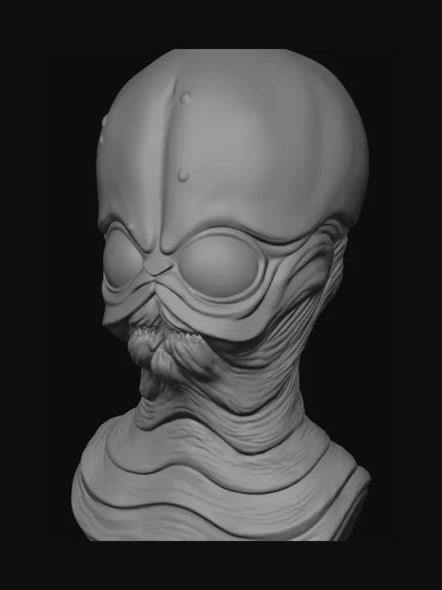 3D model for Alien Head Portrait