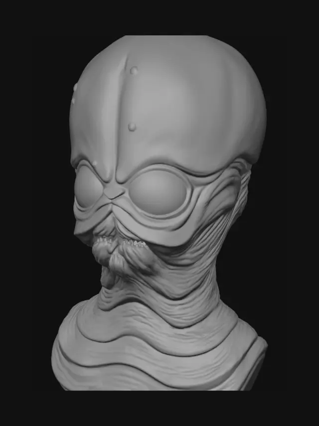 3D model for Alien Head Portrait