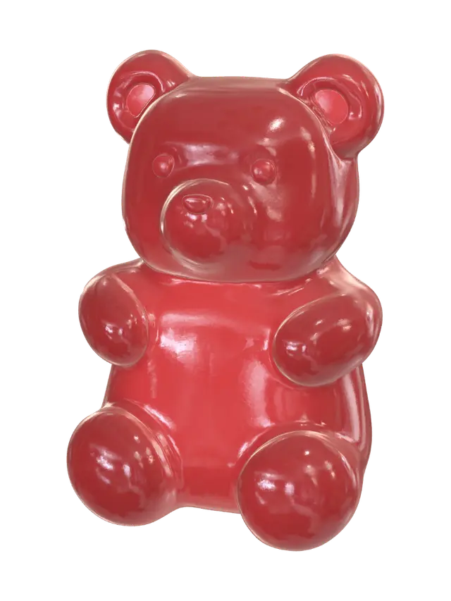 oso de gomita - Ruby 3D model, vytvořený pomocí AI