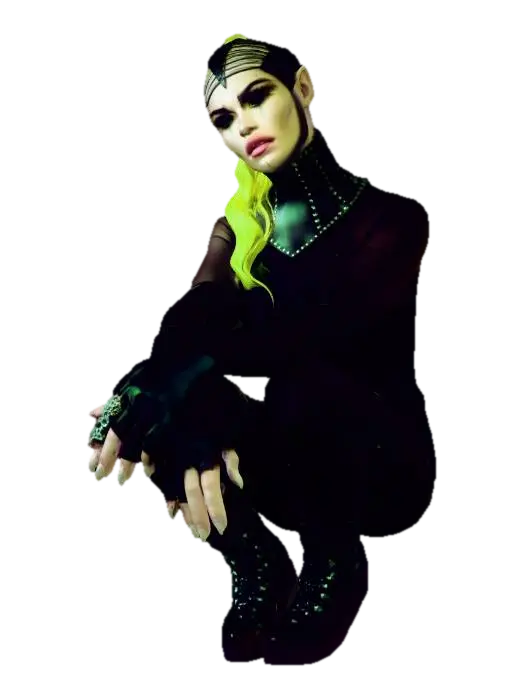 SKYND kneeling - Singer 3D model, vytvořený pomocí AI