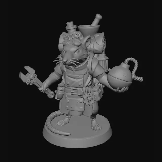 3D model for Steampunk Rat Alchemist