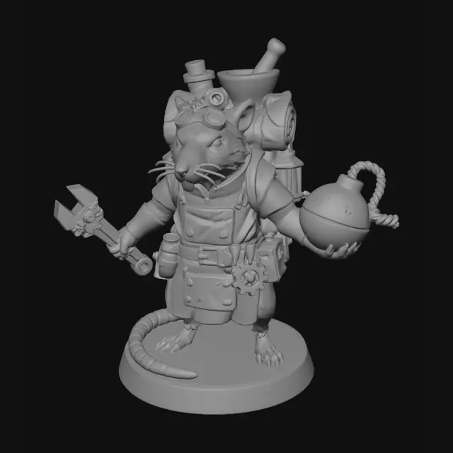 3D model for Steampunk Rat Alchemist
