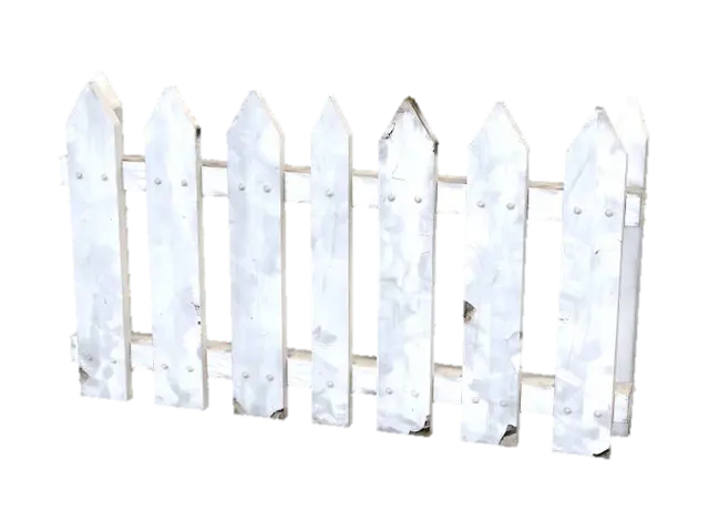 3D model for Weathered White Picket Fence