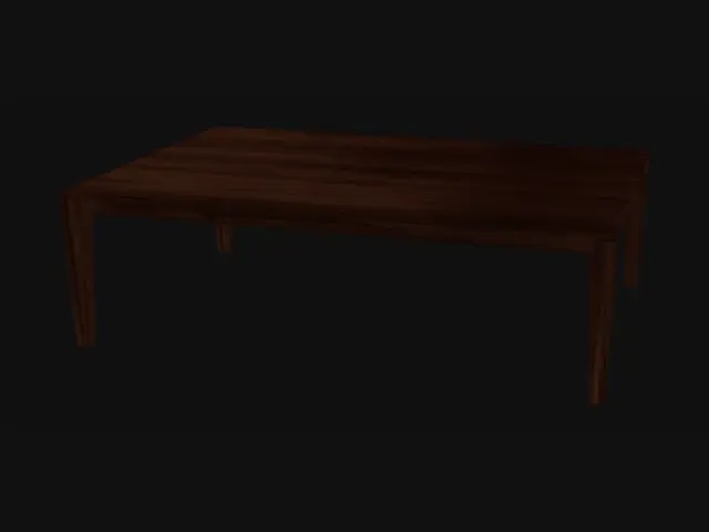 3D model for Walnut Rectangular Dining Table
