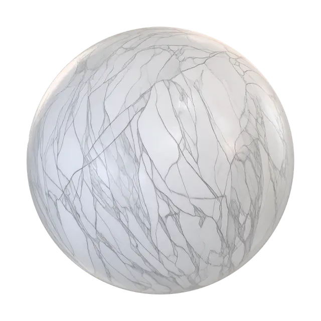 3D model for Veined White Marble Sphere