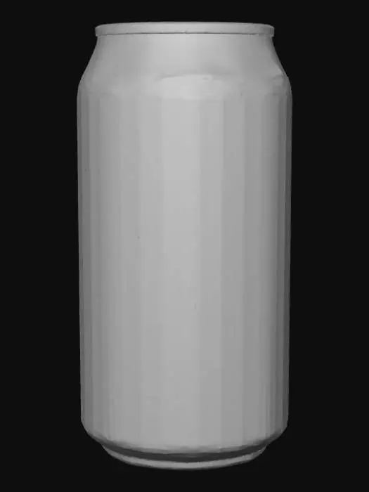 3D model for #Halloween2025#, A glossy 12oz aluminum soda can, cylindrical with a domed top and concave bottom. Its surface is cool and smooth. The vibrant, stylized label showcases deep purples, fiery oranges, and ghoulish greens, depicting eerie bats and grinning pumpkins. Bold, custom lettering identifies the soda, while clearly legible nutrition information is seamlessly integrated into the Halloween-themed design.