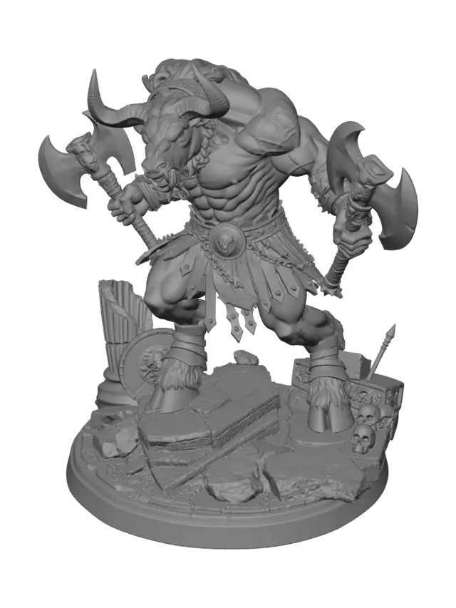 3D model for Darksteel Minotaur Warlord