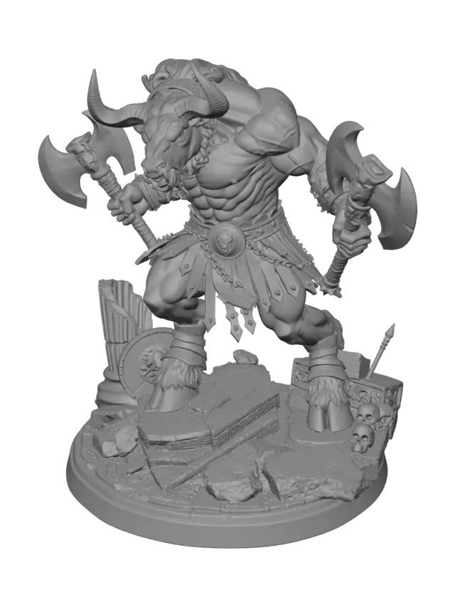 3D model for Darksteel Minotaur Warlord
