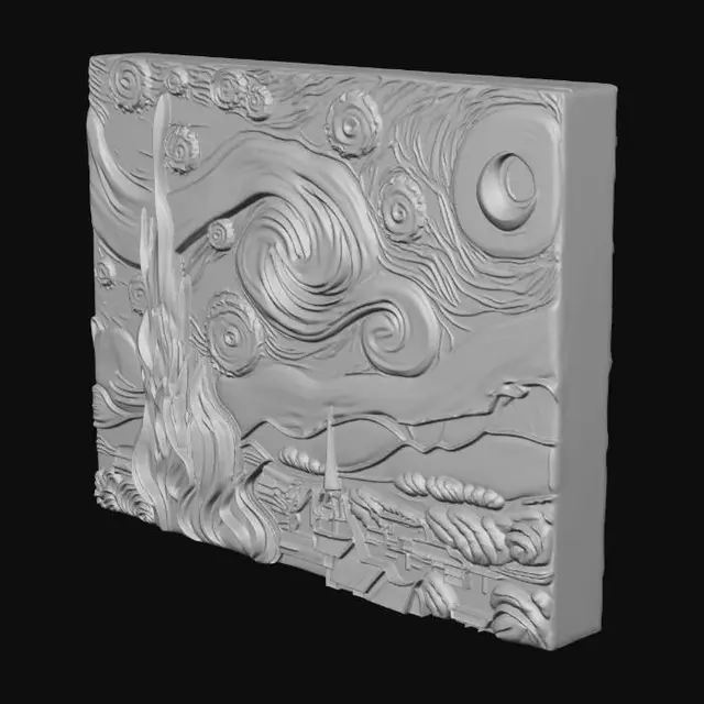 3D model for The Starry Night