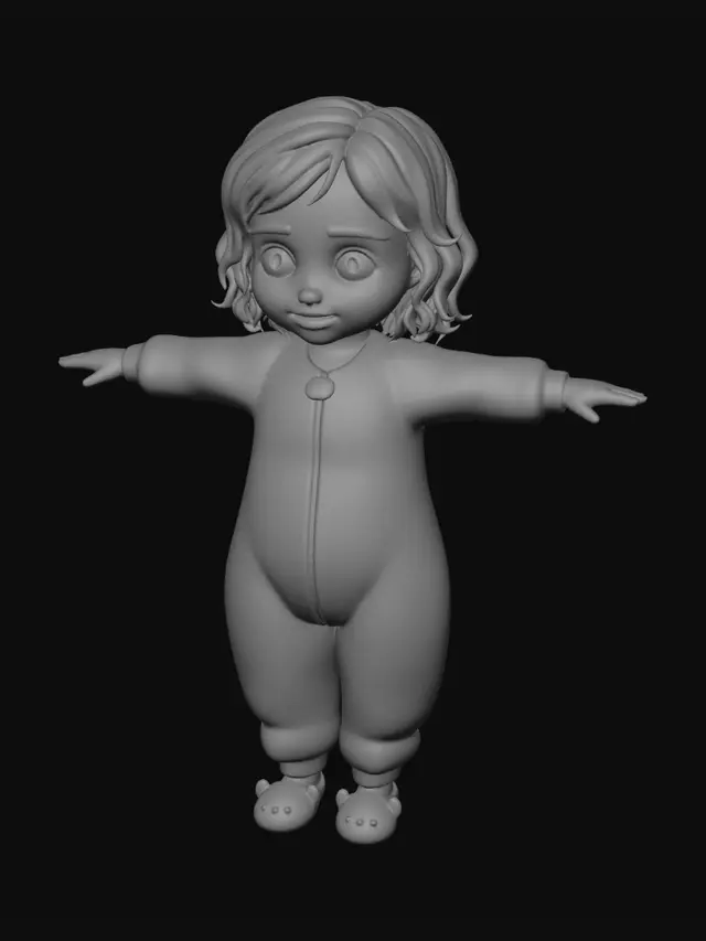 3D model for Dinosaur Pajama Baby