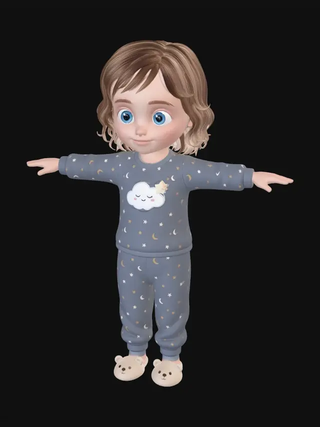 3D model for Starry Pajama Child